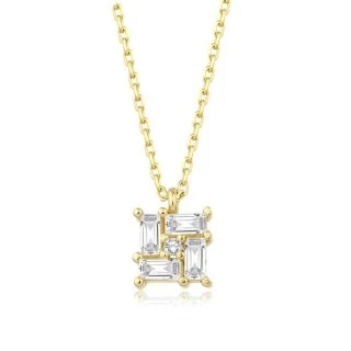 Altın Kare Baget Kolye - 1