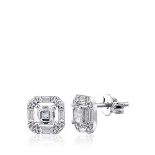 Altın Kare Küçük Baget Küpe - 1