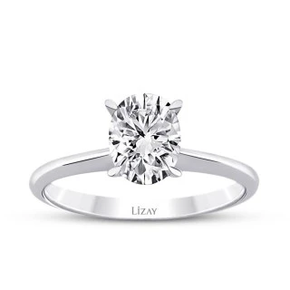 Altın Oval Tektaş Yüzük - 1