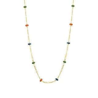 Altın Renkli Mineli Zincir - 1