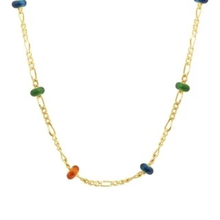 Altın Renkli Mineli Zincir - 2