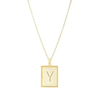 Altın Tablo Harf Kolye - 2
