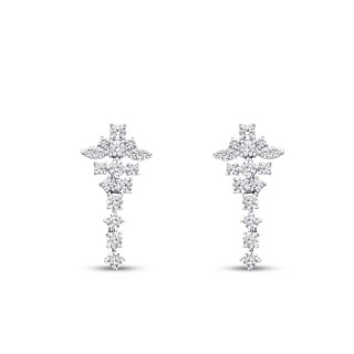 Altın Taşlı Trend Küpe - 2