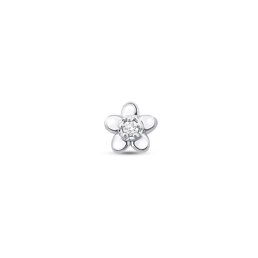 0.01 Karat Pırlanta Çiçek Tragus Piercing - 1