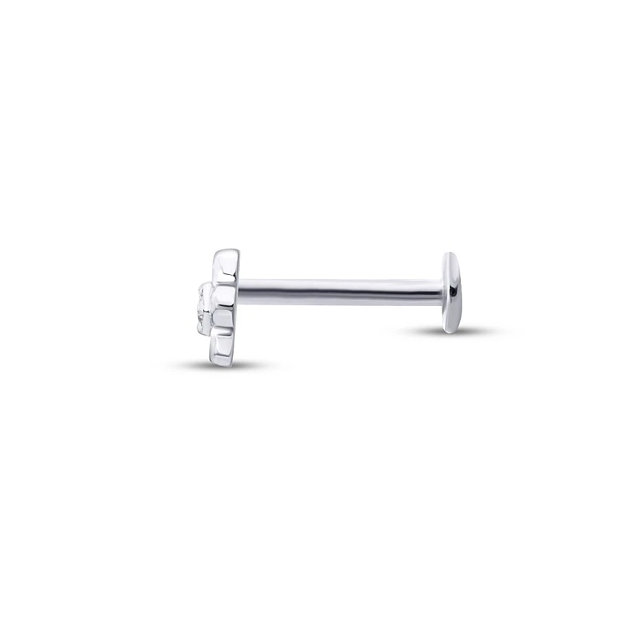 0.01 Karat Pırlanta Çiçek Tragus Piercing - 2