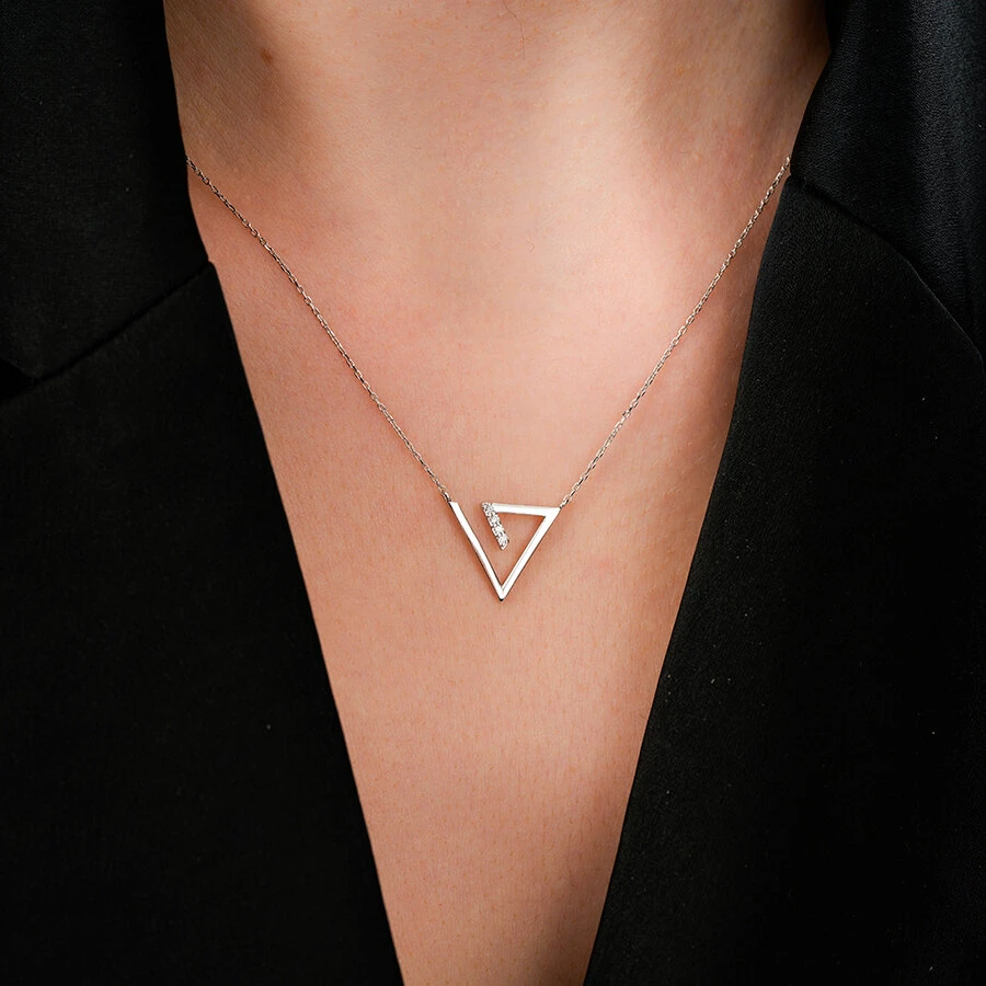 0.05 Karat Pırlanta Trend Kolye - 3