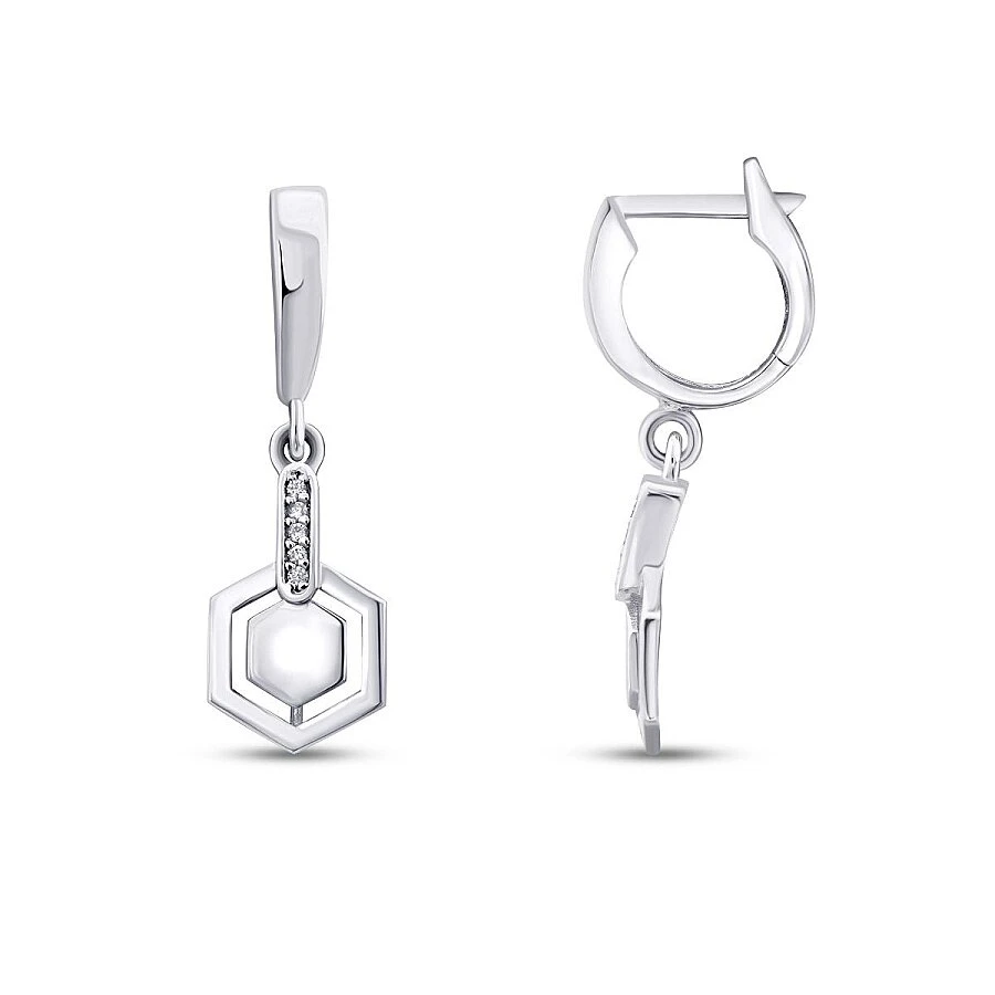 0.06 Karat Pırlanta Trend Küpe - 1
