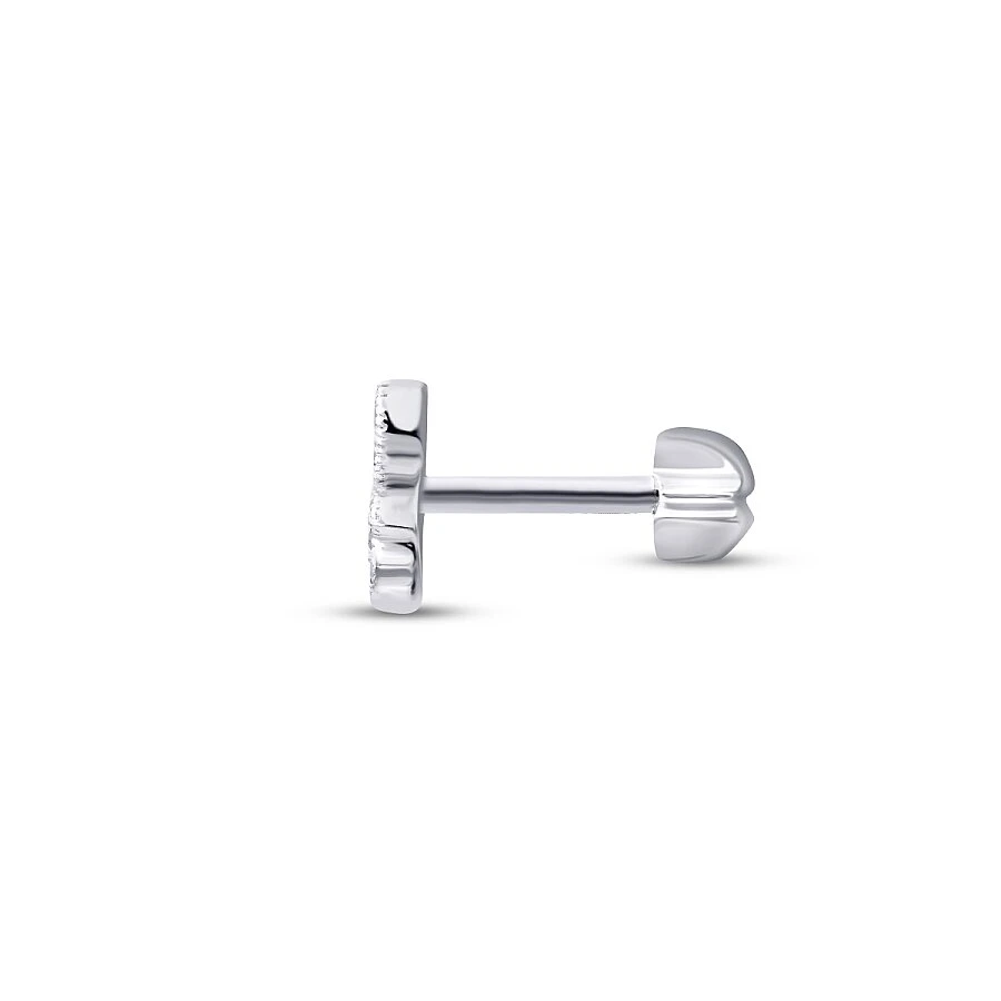 0.07 Karat Pırlanta Çiçek Tragus Piercing - 3