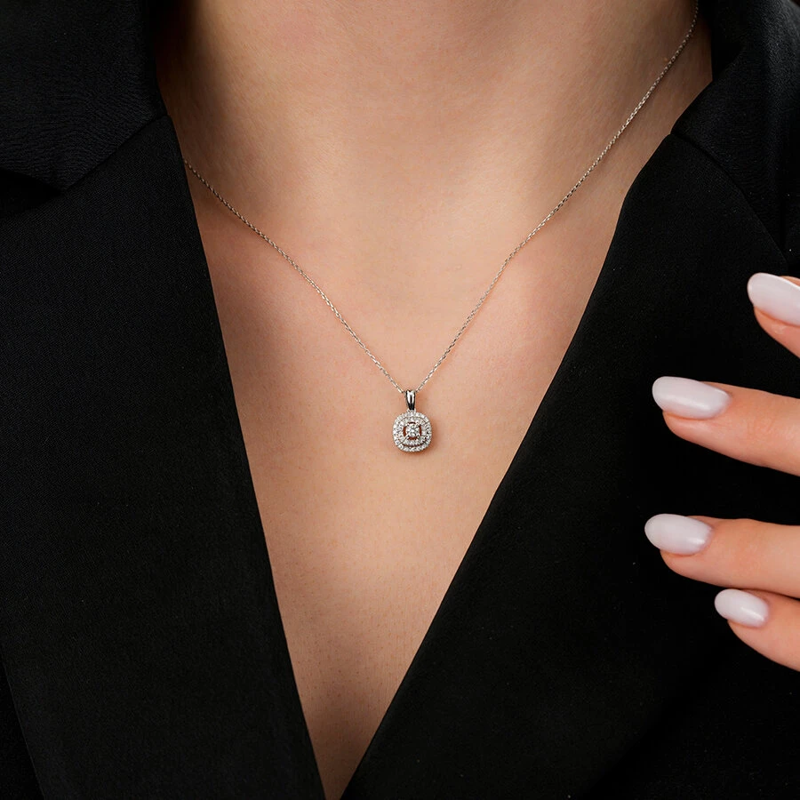 0.21 Karat Pırlanta Trend Kolye - 3