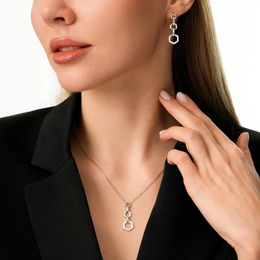 0.29 Karat Pırlanta Baget Küpe - 4