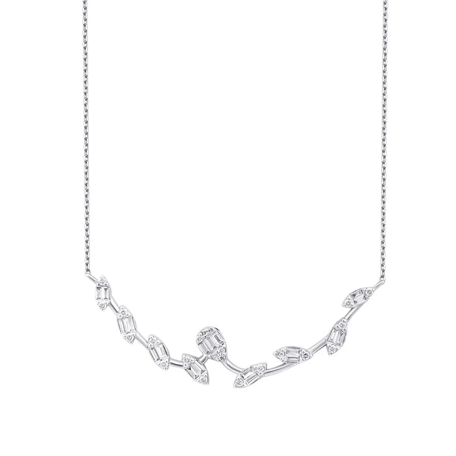 0.31 Karat Pırlanta Bagetli Trend Kolye - 1