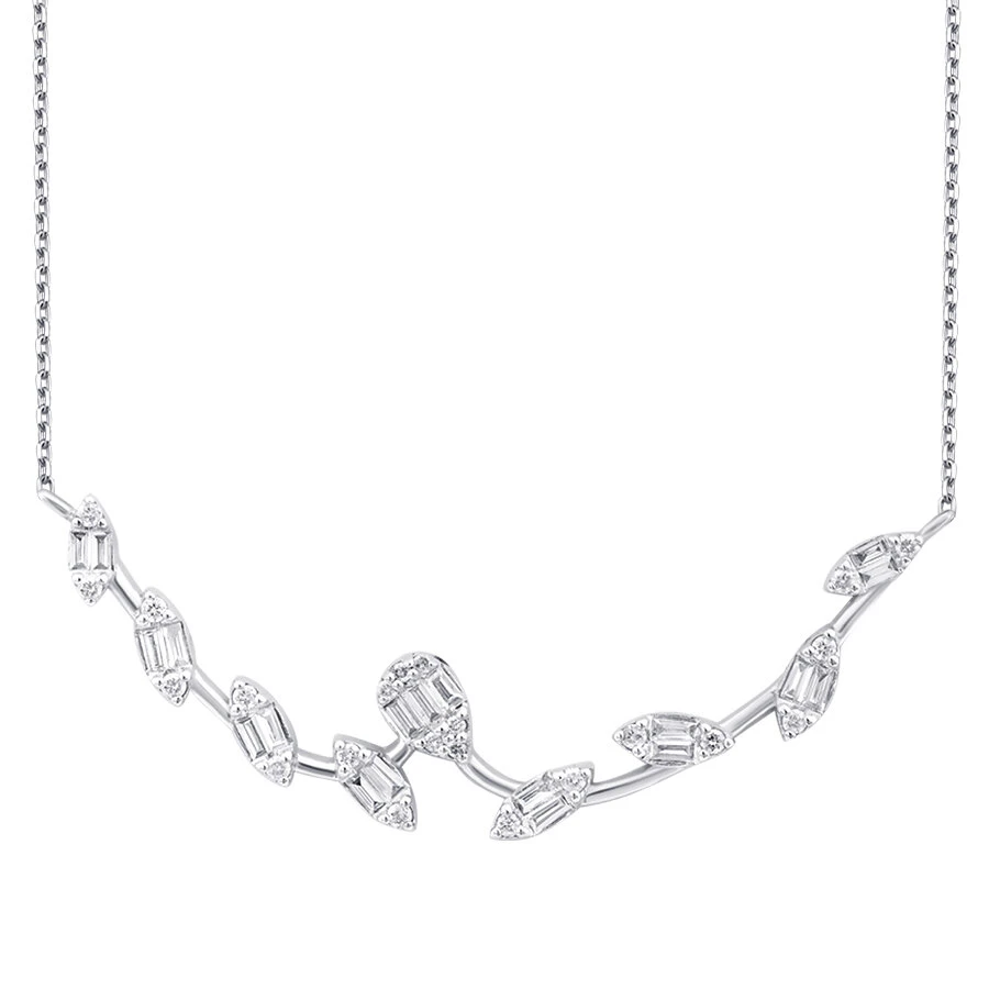 0.31 Karat Pırlanta Bagetli Trend Kolye - 2