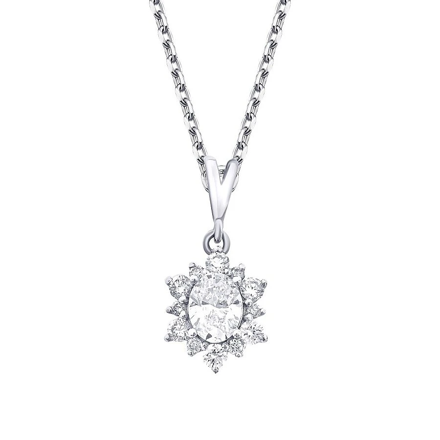 0.44 Karat Pırlanta Oval Kolye - 2