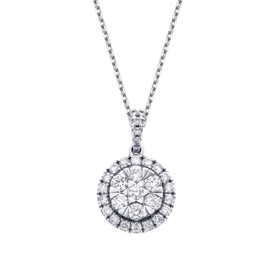 0.63 Karat Pırlanta Yuvarlak Taşlı Trend Kolye - 2