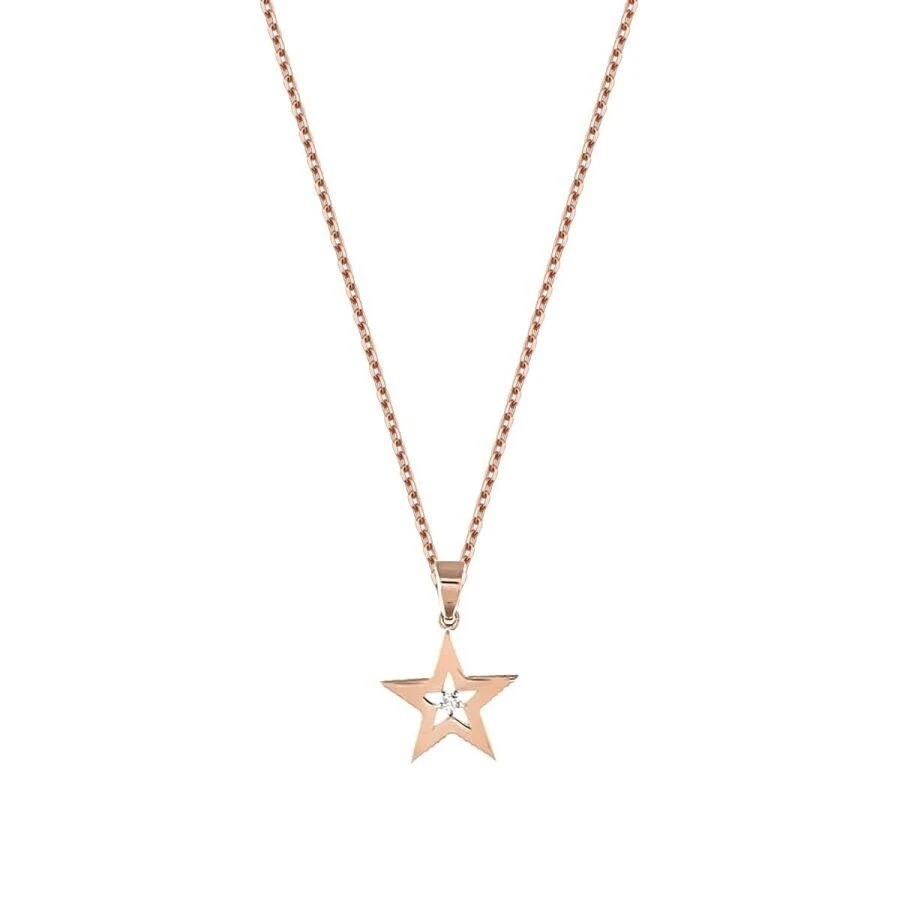 0.01 Karat Pırlanta Trend Yıldız Kolye - 1