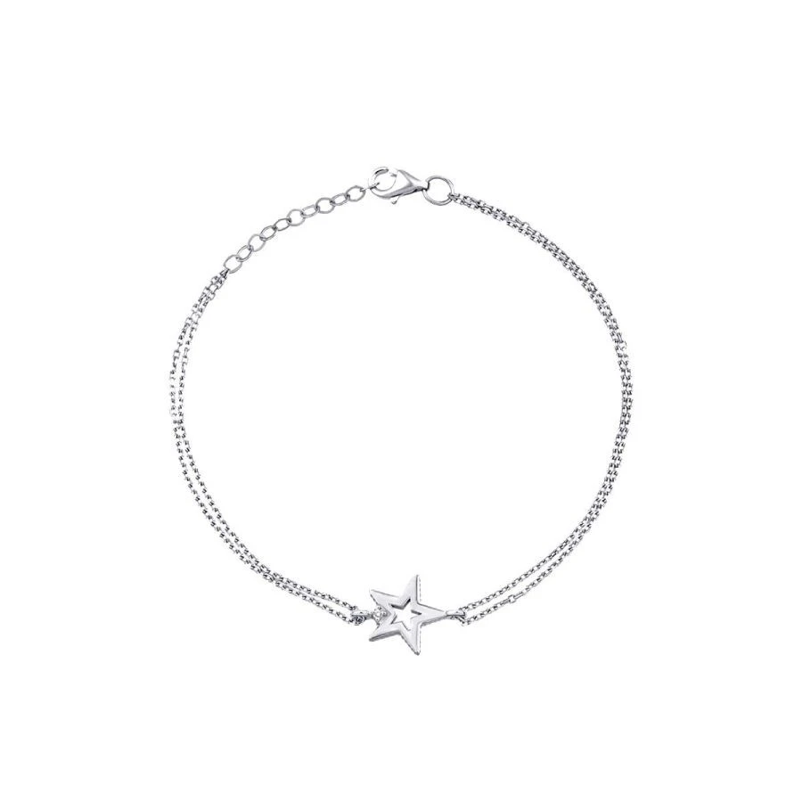 0.01 Karat Pırlanta Yıldızlı Bileklik - 1