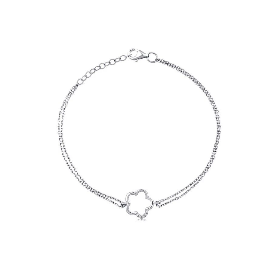 0.02 Karat Pırlanta Çiçek Bileklik - 1