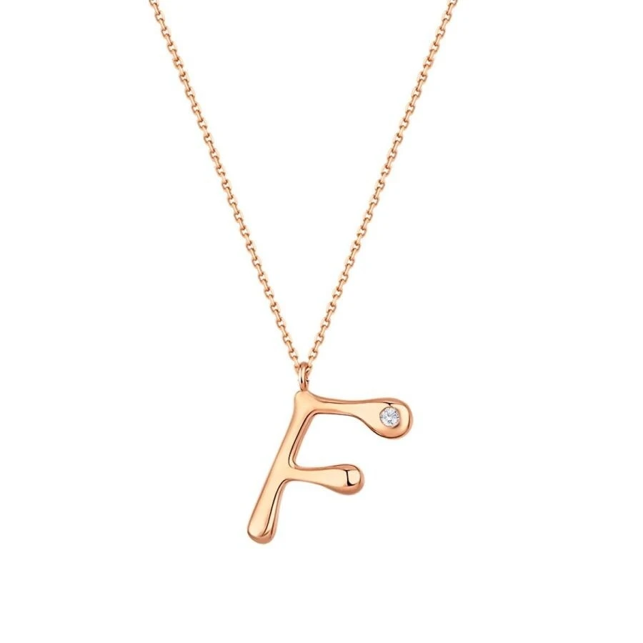 0.02 Karat Pırlanta F Harf Kolye - 1
