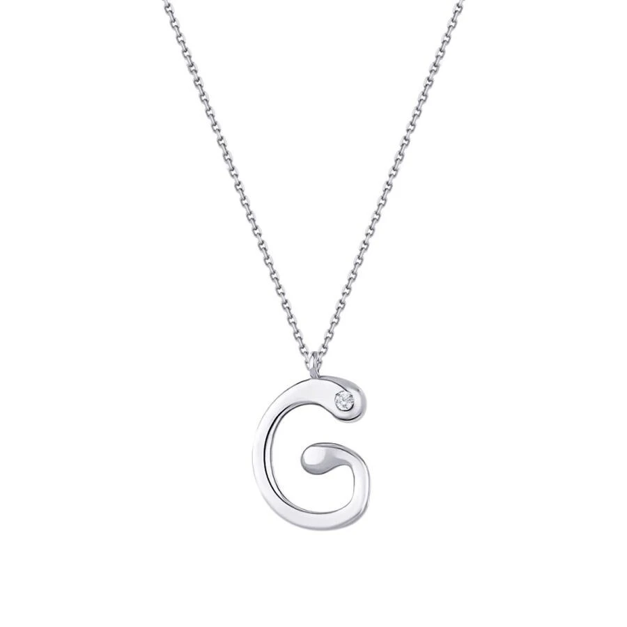 0.02 Karat Pırlanta G Harf Kolye - 3