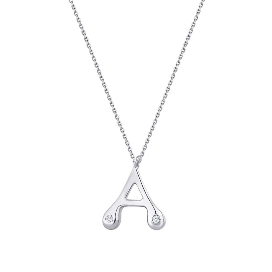 0.04 Karat Pırlanta A Harf Kolye - 3