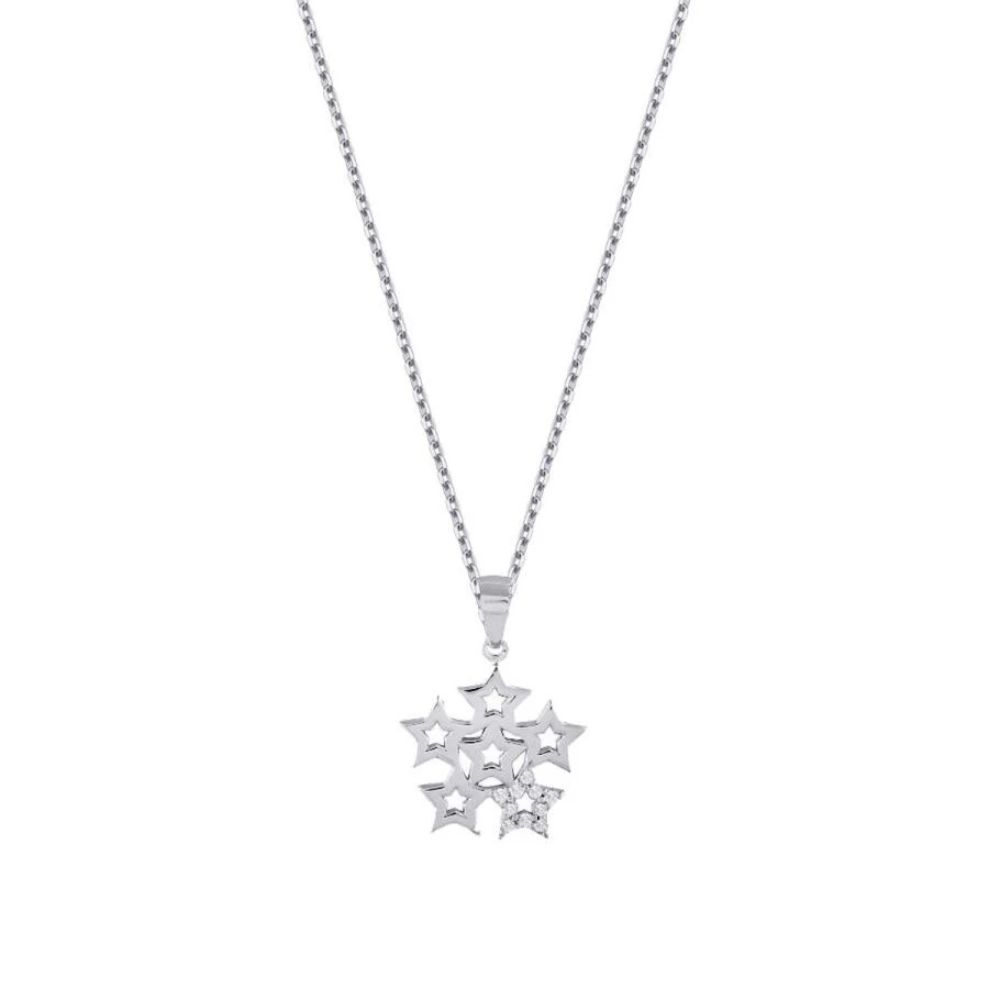 0.04 Karat Pırlanta Altı Yıldızlı Kolye - 1