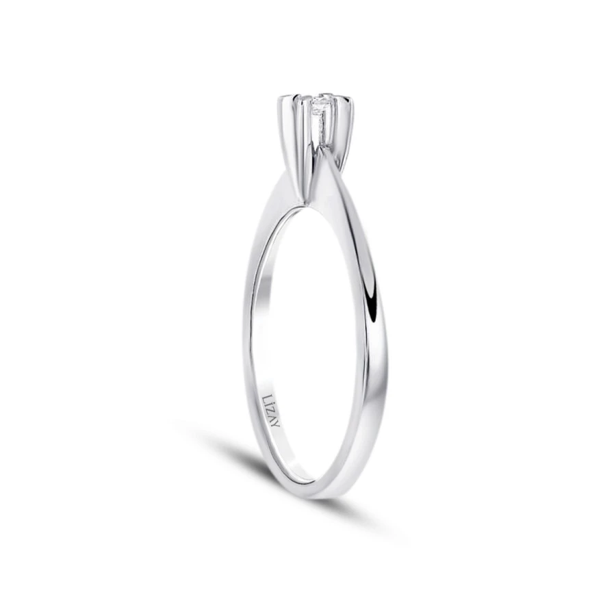 0.04 Karat Pırlanta Tektaş Yüzük - 2