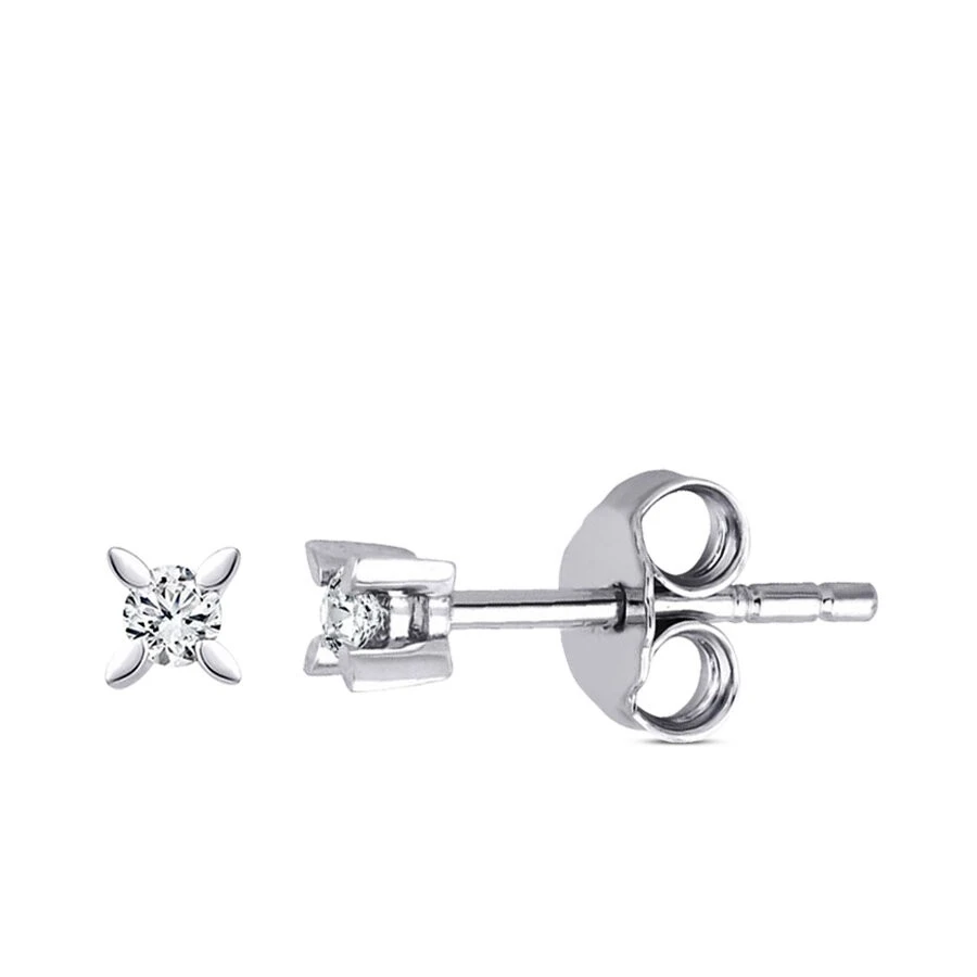 0.05 Karat Pırlanta Erkek Küpe - 3