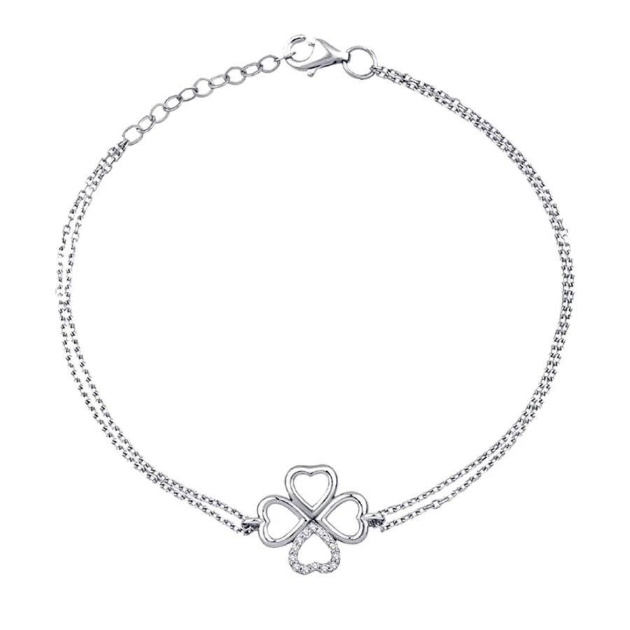 0.06 Karat Pırlanta Kalpli Şans Bileklik - 2