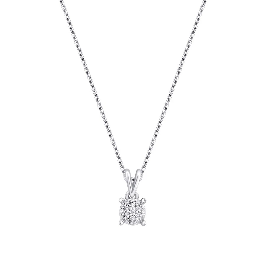 0.06 Karat Pırlanta Trend Tektaş Kolye - 1