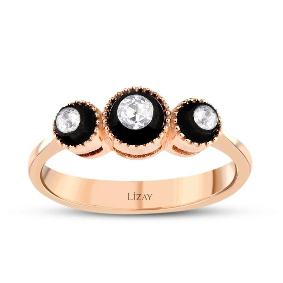 0.07 Karat Elmas Yüzük - 1