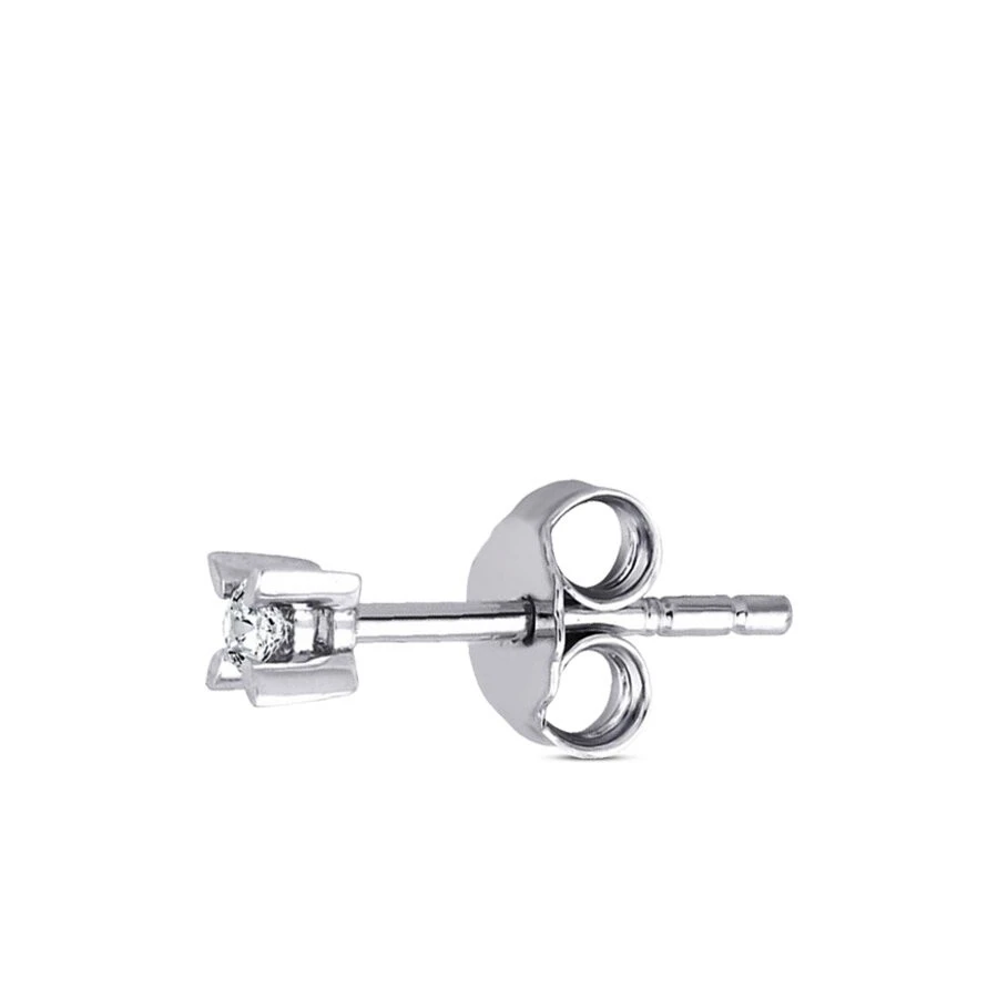 0.10 Karat Pırlanta Erkek Küpe - 2