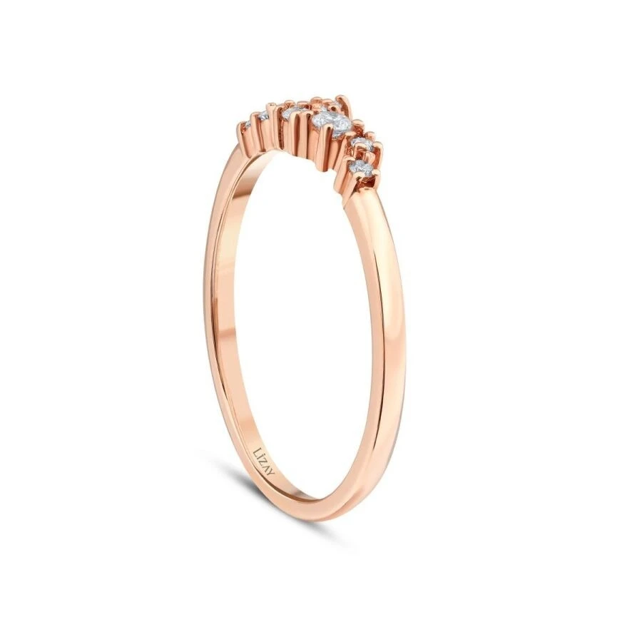 0.10 Karat Pırlanta Taşlı Modern Yüzük - 2