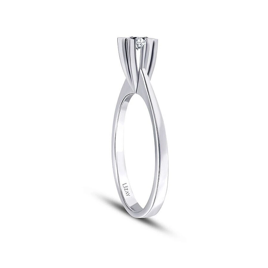 0.10 Karat Pırlanta Tektaş Yüzük - 5
