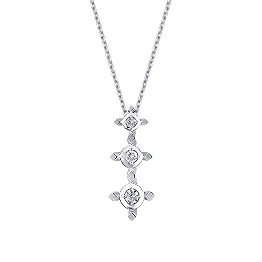 0.10 Karat Pırlanta Tria Kolye - 2