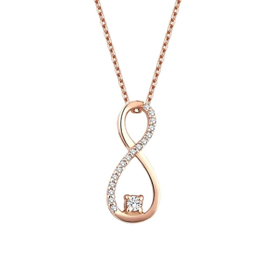 0.11 Karat Pırlanta Sonsuzluk Kolye - 3