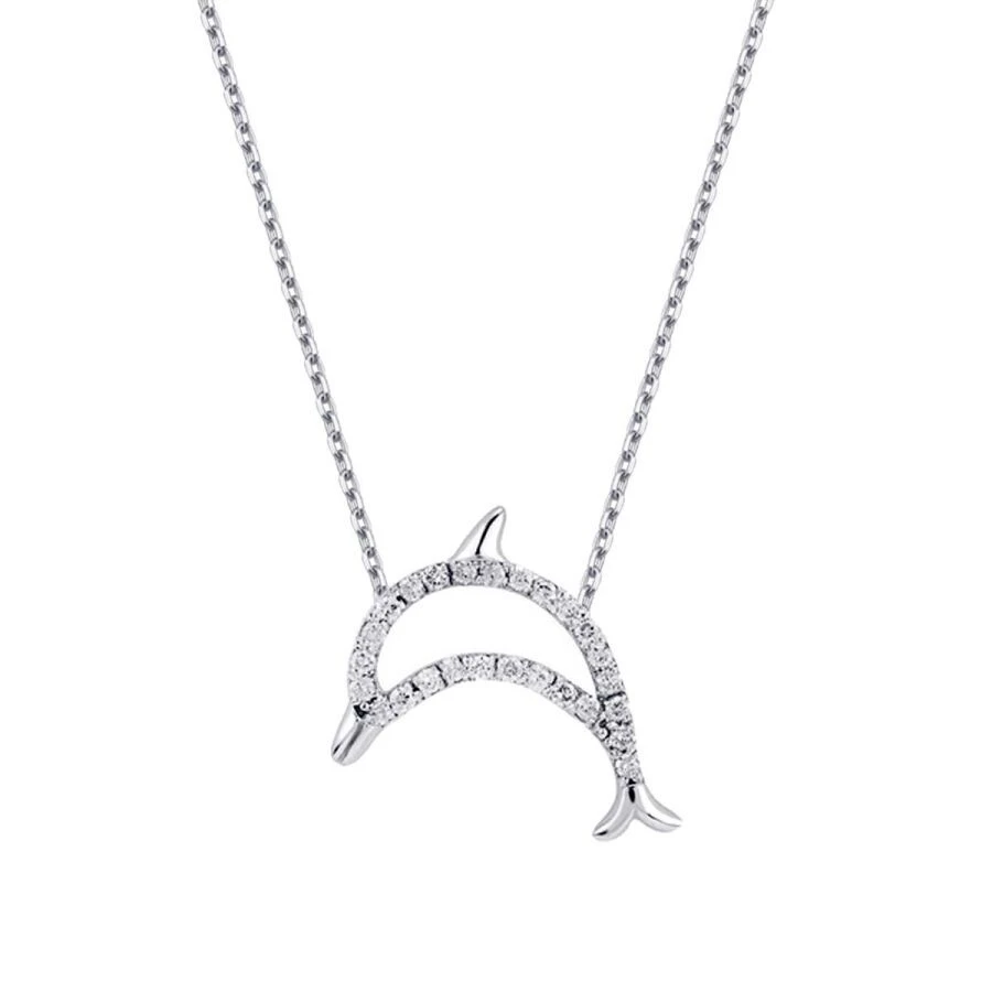 0.11 Karat Pırlanta Yunus Kolye - 2