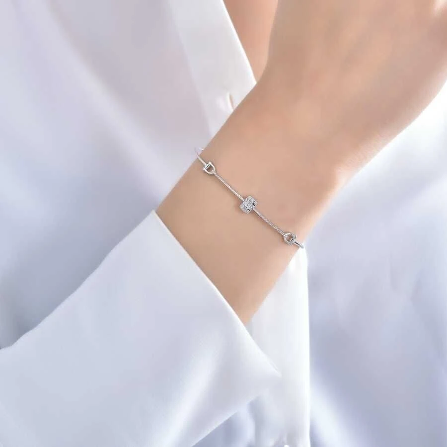 0.12 Karat Pırlanta Baget Kelepçe - 3