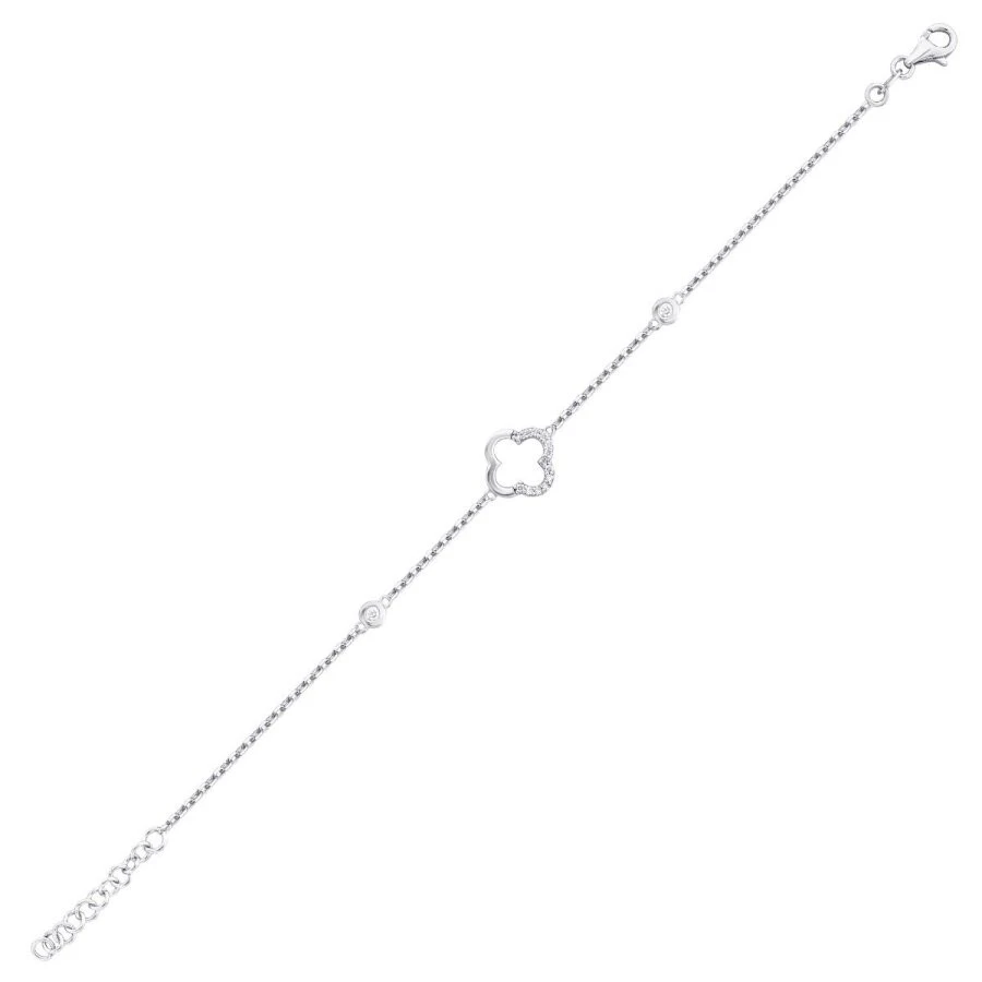 0.12 Karat Pırlanta Yonca Bileklik - 1