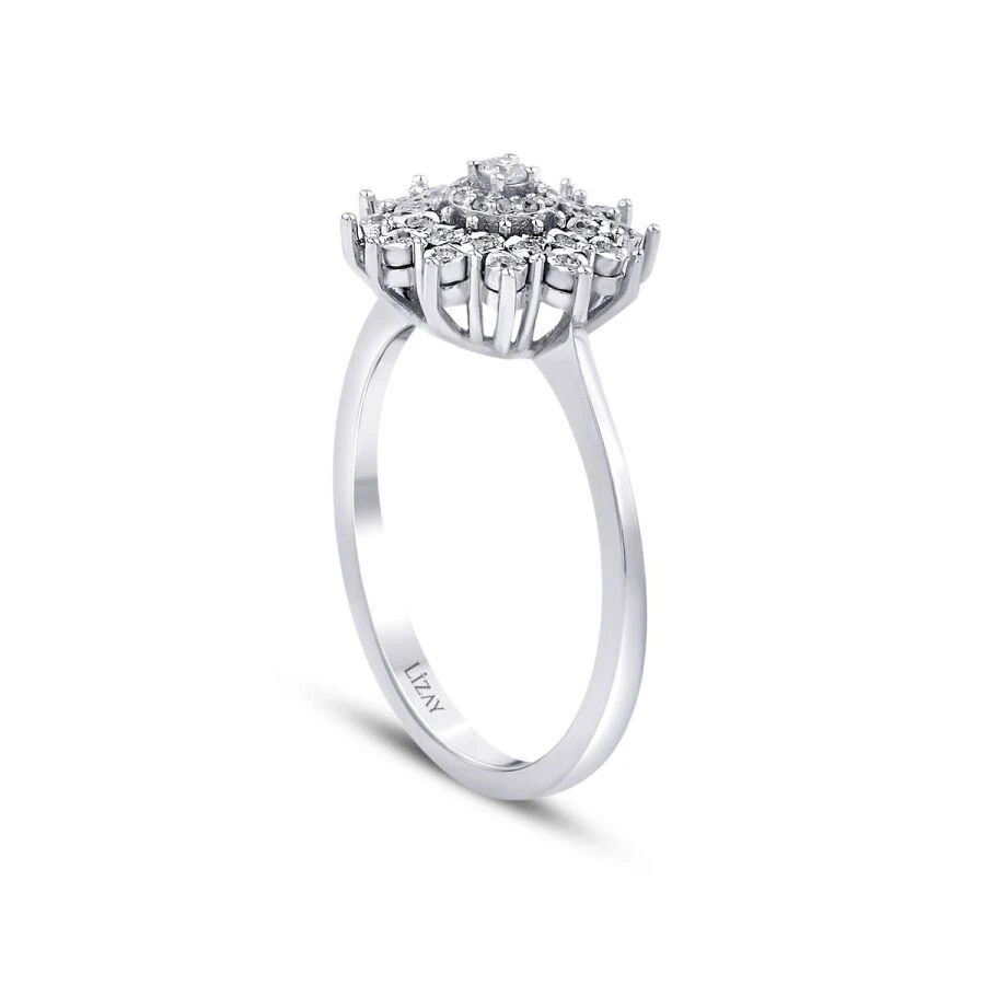 0.13 Karat Pırlanta Taşlı Modern Yüzük - 2