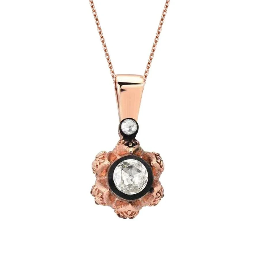 0.14 Karat Elmas Tektaş Kolye - 2