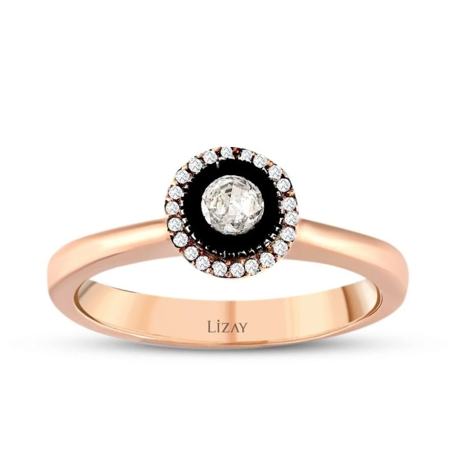 0.14 Karat Pırlanta Elmas Tektaş Yüzük - 1