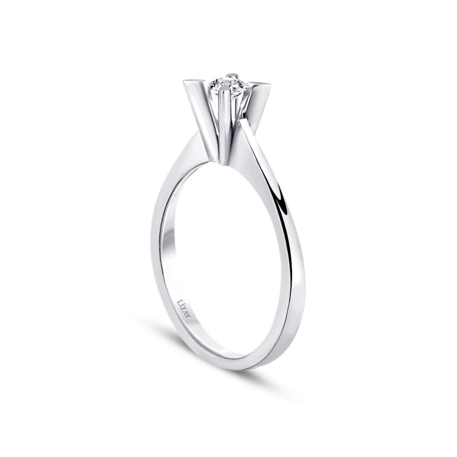 0.15 Karat Pırlanta Tektaş Yüzük - 2