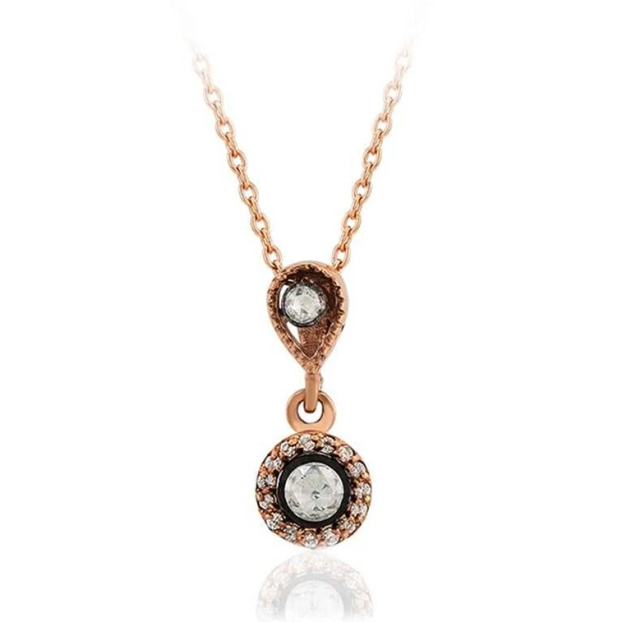 0.16 Karat Elmas Kolye - 1