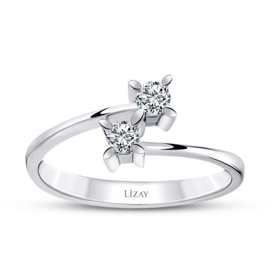 0.16 Karat Pırlanta Sen ve Ben Yüzük - 1