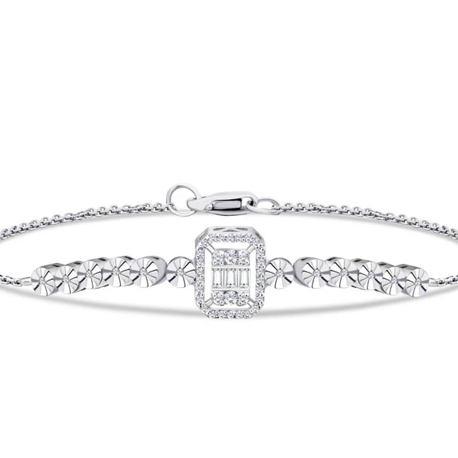 0.17 Karat Pırlanta Baget Bileklik - 2