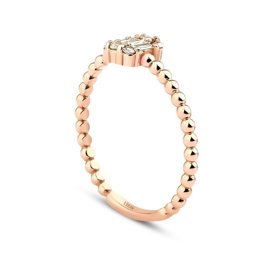 0.17 Karat Pırlanta Baget Yüzük - 2