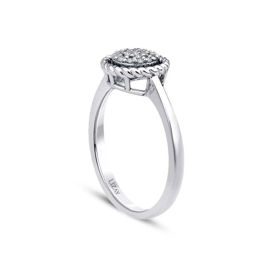 0.17 Karat Pırlanta Kenar Burgulu Yüzük - 2