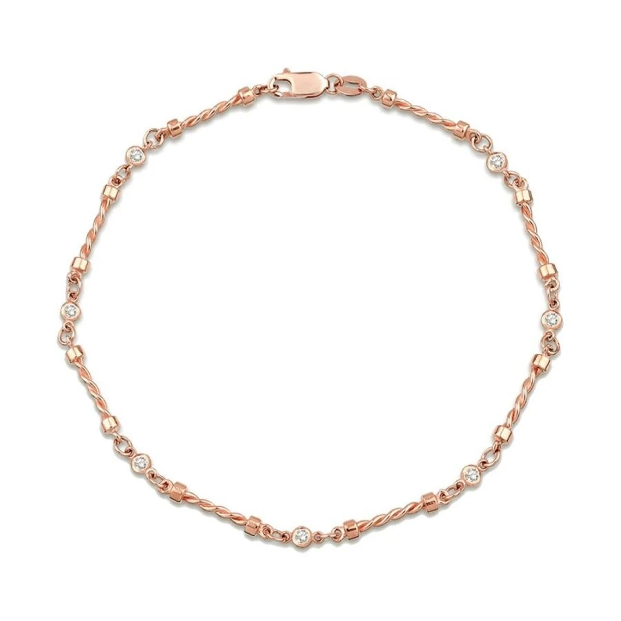 0.17 Karat Pırlanta Yedi Taşlı Bileklik - 2