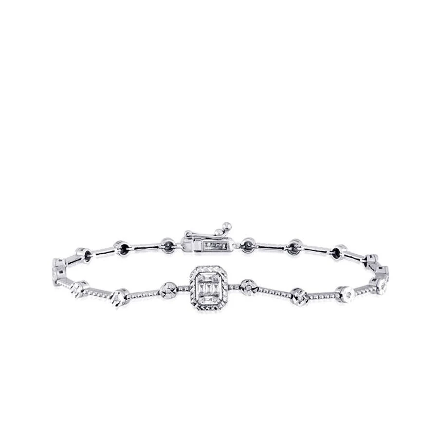 0.19 Karat Pırlanta Baget Bileklik - 1