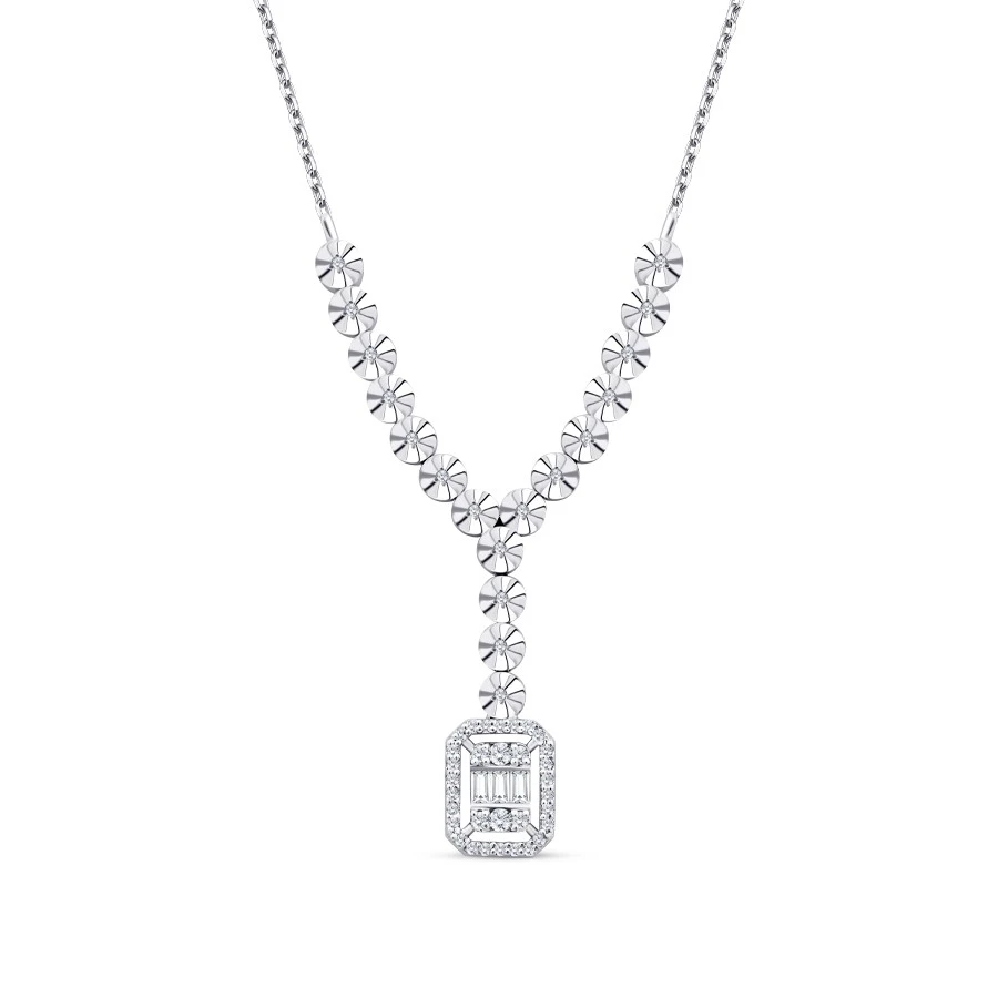 0.19 Karat Pırlanta Baget Gerdanlık - 1